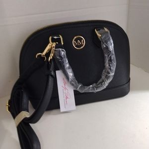 Marilyn Monroe Black/Gold Dome Purse